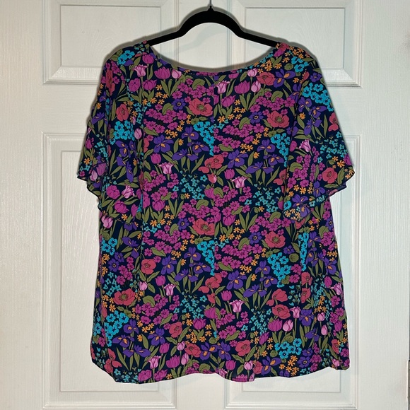 SHEIN 2XL floral tulip sleeve blouse - Picture 2 of 5